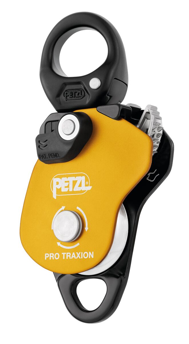 Petzl Pro Traxion Umlenkrolle mit Rücklaufsperre und Wirbel